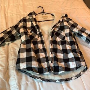 Plaid Sherpa jacket